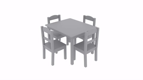 Humble Crew Kids Wooden Table and 4 Chairs Set, White/Pink/Purple/Aqua - Kids Table and Chair Set for Toddlers and Children for Arts, Crafts, and Snack Time - Sturdy, Durable Toddler Activity Table