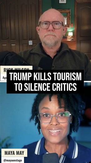 The Lincoln Project on Instagram: "Poor insecure Donnie doesn't like being criticized, so he's decided to tank the tourism industry and demand people's data. Watch The Breakdown on YouTube through the link in our bio."