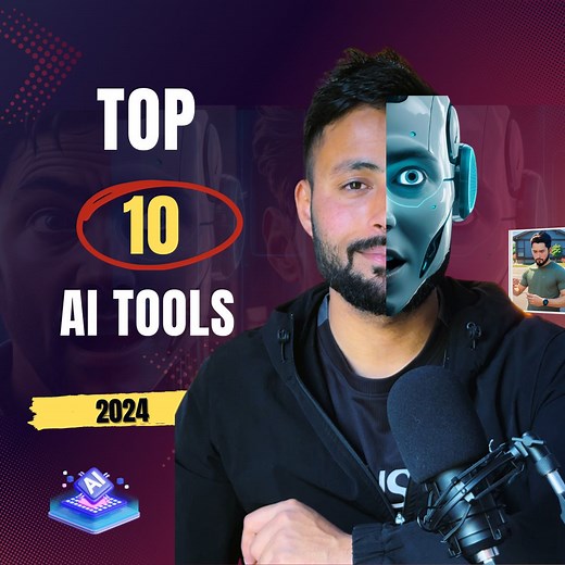 1.6M views · 10K reactions | Top 10 AI Tools 2024 | Best AI Tools | Nafzz Tech | Facebook