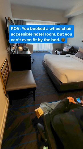 When you book a wheelchair accessible hotel room, it’s important to know all of the details about accessibility in the room. This is where sites like Wheel the World come in handy! On Wheel the World’s website, they have specific measurements for the accessible room you’ll be getting, so you can rest assured that you’ll get what you need! 👏♿️ You can find and book accessible hotels by going to WheelTheWorld.com AND if you use the promo code “CURBFREE” when you check out, you’ll get $30 cash bac