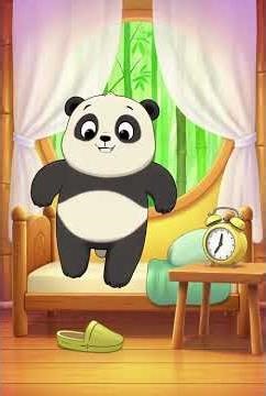 Sleepy Panda Morning Routine Loop 🐼😂 | Funny Cartoon Animation Shorts