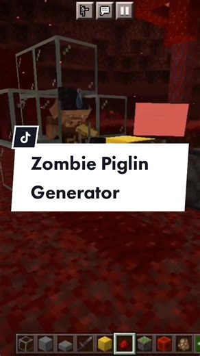 Zombie Piglin Generator #Minecraft #tutorial #mcpeindonesia