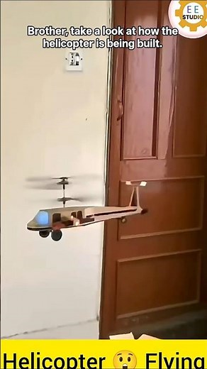 Homemade Mini Helicopter Flying | DIY DC Motor Helicopter Making