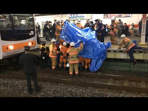2017/1/22 JR武蔵野線 南浦和駅での人身事故 救助活動の一部始終