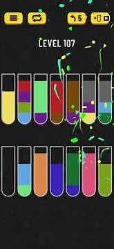 Water Sort Puzzle Level 107 Walkthrough Solution iOS/Android