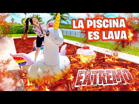 THE POOL IS EXTREME LAVA 🔥 WE FIGHT FOR THE FLOATS 😅 Sandra Cires Art ft HaroldArtist