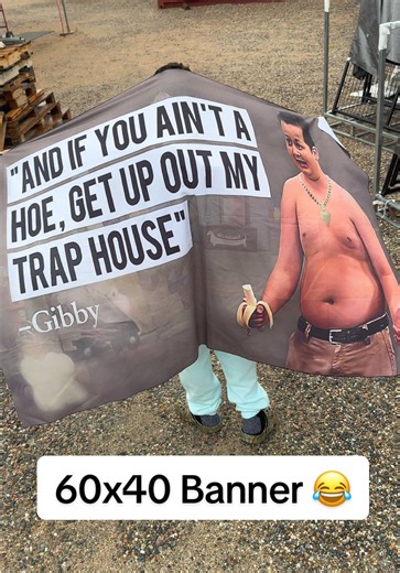 60x40 Gibby Banner: A Hilarious Take on Humor