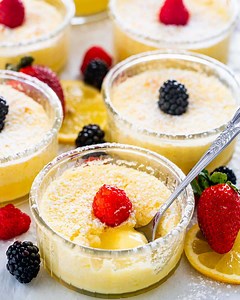 8.3K views · 54 reactions | Soft cake on top, creamy lemon pudding underneath—this Lemon Pudding Cake is pure dessert magic. Light, bright, and just the right amount of zing. Like spring in every spoonful. Recipe  https://www.jocooks.com/recipes/luscious-lemon-pudding/ | JoCooks | Facebook