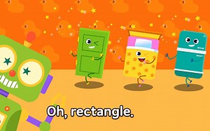 【英文儿歌】形状 Rectangle Dance | bed door refrigerator television mirror desk window..
