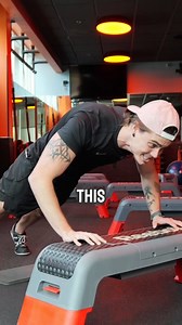 Don’t fall into the trap of defaulting to “no knees needed” pushups if you can’t get the full range!! You’re letting your precious ego get in the way from you actually getting RESULTS! Instead, keep in mind these regressions: 1. Knees on the ground. Remember to squeeze your butt forward, brace your abs, and aim diagonally down to the bench TOUCHING your chest! 2. No-Knee Eccentrics! These are the bridge between knees and “no knee” pushups! Keep your knees off of the ground for the eccentric (low