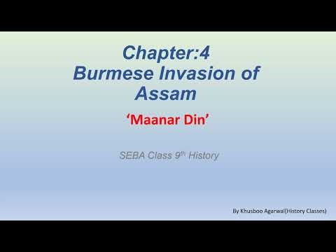SEBA History Class 9th| Ch-4 Burmese Invasion of Assam| Maanor Din/Results of the Burmese Invasion
