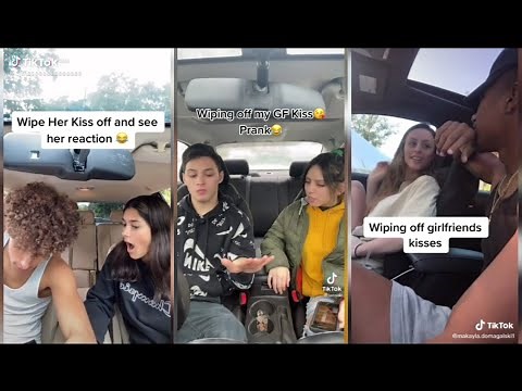 Wiping off my girlfriend's kisses prank [FUNNY REACTION 😂😂]