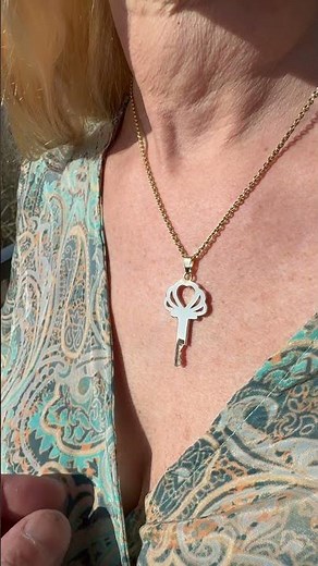 First Lady Chastity key in gold! #gold #chastity #keyholder #femdom #jewelry