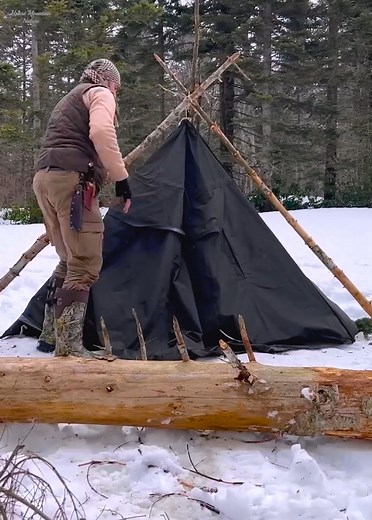 Most Extreme Snow Camps ⎮ 7 Winter Camps in 13 Day | House Mountain Nature