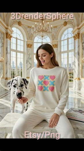 Top-Selling Etsy Graphics: Aesthetic Hearts & Crosses PNG for Your Shop ✨ 3DrenderSphere