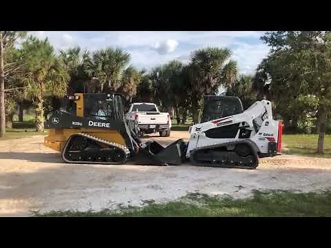 Bobcat Skid Steer vs John Deere Skid Steer | Old fashion push off