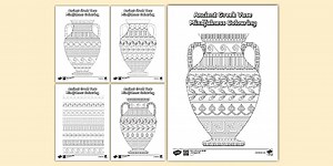KS2 Ancient Greek Vase Mindfulness Colouring Pack