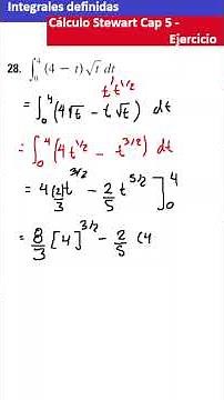 Stewart Chapter 5 Exercise 28 Definite Integrals