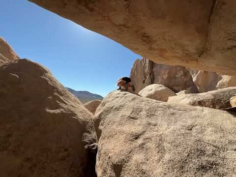 Crawling Through a Desert Rock Labyrinth #Adventure #Nature #shorts