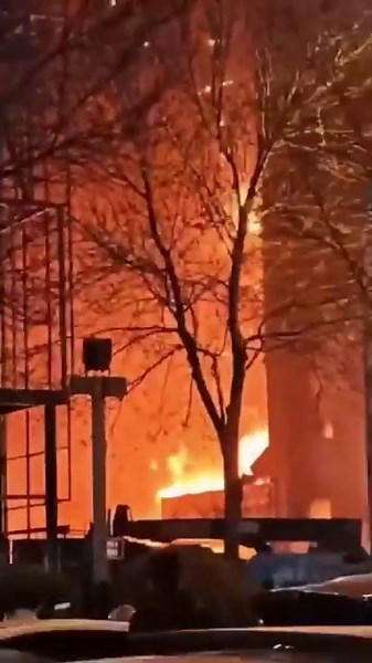 Video: Flames rain down as massive blaze erupts in China high-rise; 3 killed
