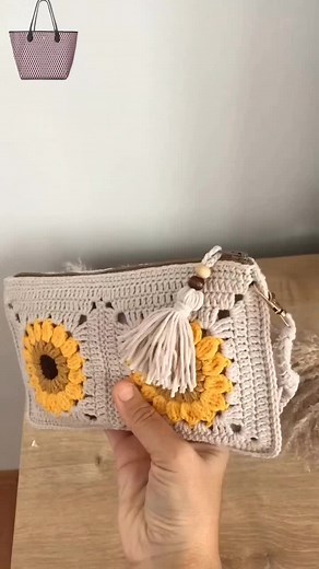 Bolso de Girasol Crochet Hecho a Mano - Arte en las Manos