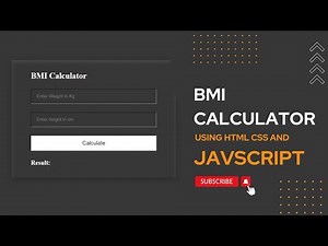 How to Build a BMI Calculator in HTML, CSS & JavaScript (Beginner-Friendly)
