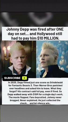Johnny Depp Was Fired in 24 Hours... But Still Walked Away With $10 Million