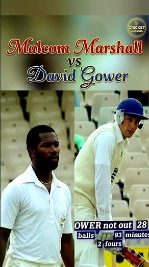 Malcom Marshall vs David Gower#cricket #yt #sports