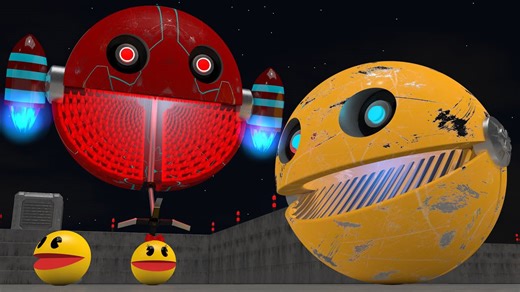 Robot Pacman vs RoboJet Monster