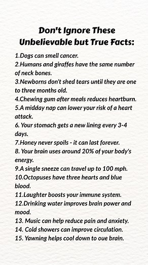 58K views · 336 reactions | Don't Ignore These Unbelievable but True Facts: | Beautiful Words | Facebook