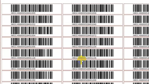 条形码生成软件如何整版排版跳号流水号IMEI条码（下）