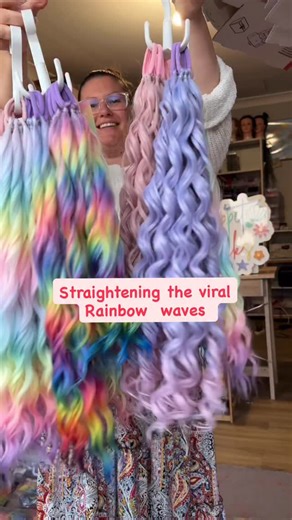 🌈Rainbow Straights🌈 💖 It’s been a long process but well worth the wait what do you think? Dropping soon -3 Rainbows in Straight & wavy -Pony’s & weft tie ins -Sets, ultras & braiding hair #rainbowhair #ponytail #hairtutoriol #braids #poppetlocks #mermaidhair #festivalpony #braider | Poppet Locks
