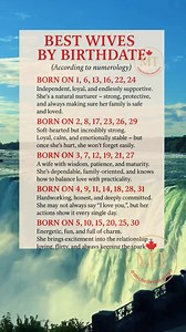 Every woman has a special kind of magic — but these birthdates come with extra strength, loyalty, and love. ✨ Does your birthdate match your personality? 👀💛 #BestWives #BirthdateMeaning #NumerologyFacts #WifeMaterial #astrology #foryouシ | Michelle Tolentino