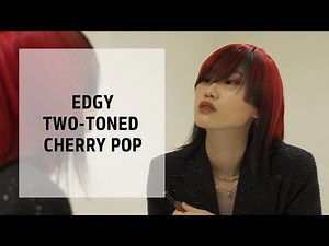 Edgy Two-Toned Cherry Pop Hair | Goldwell Color of the Year 2023 | Goldwell Education Plus