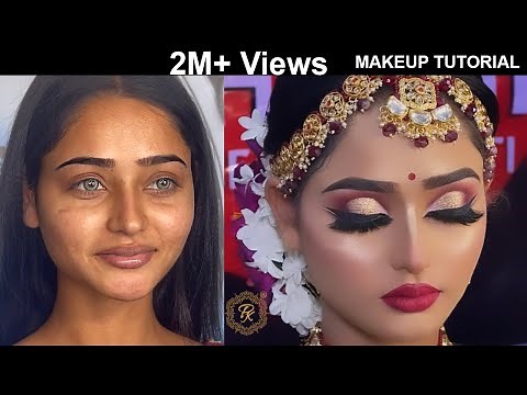 Quick Simple and Easy Bridal Makeup tutorial | Long Lasting Makeup | ‪@pkmakeupstudio‬