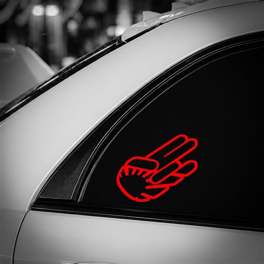 JDM Shocker Hand Gesture Vinyl Decal Sticker Car Window Bumper Laptop Decal - Etsy