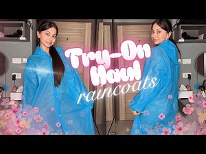 [4K USA] Blue Raincoat Try-On | Cutie Look