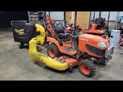 Cyclone Rake Z10 on Subcompact Tractor