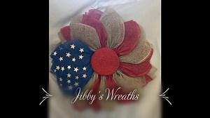 American - Red White and Blue Flower Wreath Made With Poly Burlap - Etsy Canada