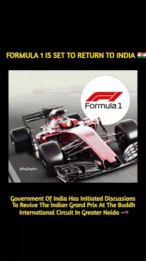 By2Bytes⚡ on Instagram: "FORMULA 1 IS SET TO RETURN TO INDIA FORMULAAS SETT COTYREB 00 BACK TO INDIA Formula 1 is in talks to make a comeback to India E. after more than a decade. The Government of India S Prix at the Buddh international diPRRIX AT THE BUDDH 2 Noida, which last hosted F1 races from 2011 to 2013. Key issues that earlier fo -and regulatory clarity - are now being actively addressed. Officials have confirmed that efforts are underway, but no date has been added to the F1 calendar y
