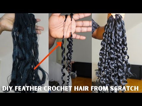 From Scratch DIY Brazilian Wool Soft Feather Crochet Braids That Look Professional 😍