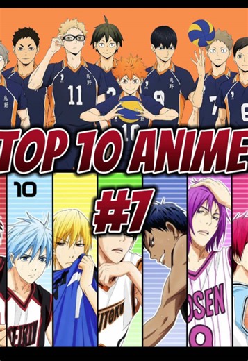 On continue mon top 10 anime avec du sport pour cette 7eme place ! #kurokonobasket #haikyuu #slamdunk