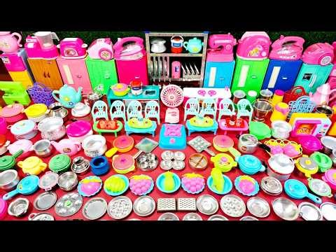 8 Minutes Satisfying with Unboxing Hello Kitty Kitchen Set | Sanrio Mini Kitchen Toys ASMR Cooking