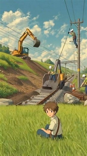 “He Watched a Train Track Come to Life 😳 🚂”