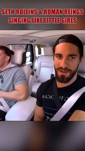 Roman Reigns & Seth Rollins Funny Car Karaoke 🎤😂 #shorts