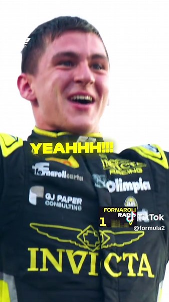 the emotional moment Fornaroli found out he was champion 😭 #f2 #formula2 #qatargp
