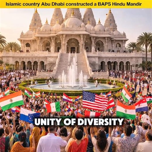 what? Middle East islamic country constructed Baps Mandir #shorts #ytshorts #trending #viralvideo