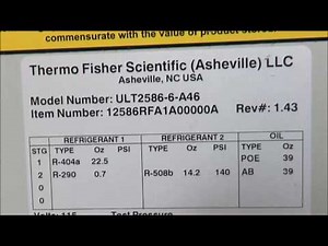 Thermo Revco Elite Plus Ultra-Low Temperature Freezer ULT2586