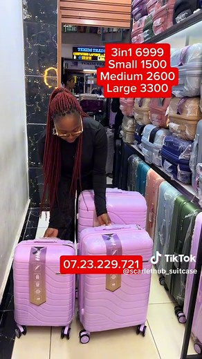 Durable 3-in-1 Rubber Suitcases for Travel Needs