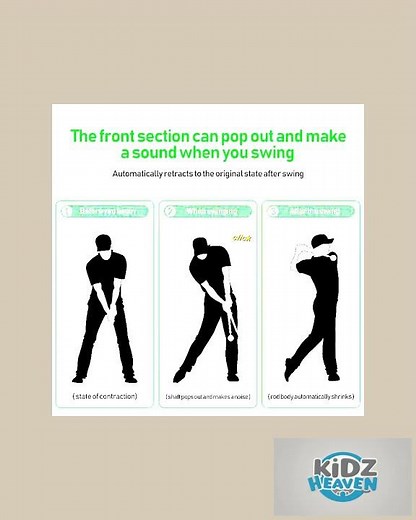 Blue Pro Golf Swing Trainer - Extendable with Audible Click & Corrective Grip Aid